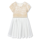Vestido bimaterial BILLIEBLUSH 
                    NI&Ntilde;A