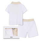 Conjunto polo + pantal&oacute;n corto BOSS 
                    NI&Ntilde;O