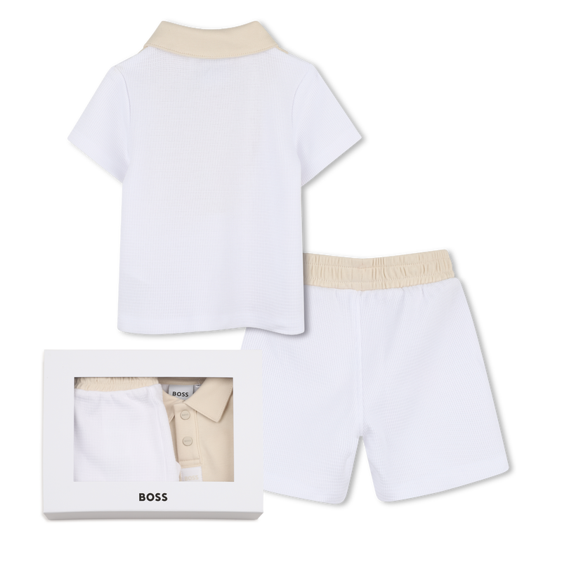 CONJUNTO POLO + PANTAL&Oacute;N CORTO BOSS 
                        NI&Ntilde;O