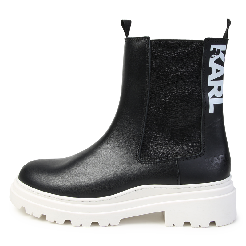 Botines de cuero KARL LAGERFELD KIDS 
                        NI&Ntilde;A