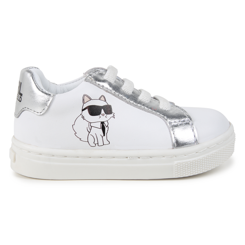 Zapatillas bajas de cuero KARL LAGERFELD KIDS 
                        UNISEXO