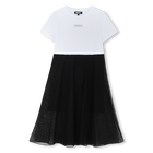 Vestido efecto 2 en 1 DKNY 
                    NI&Ntilde;A