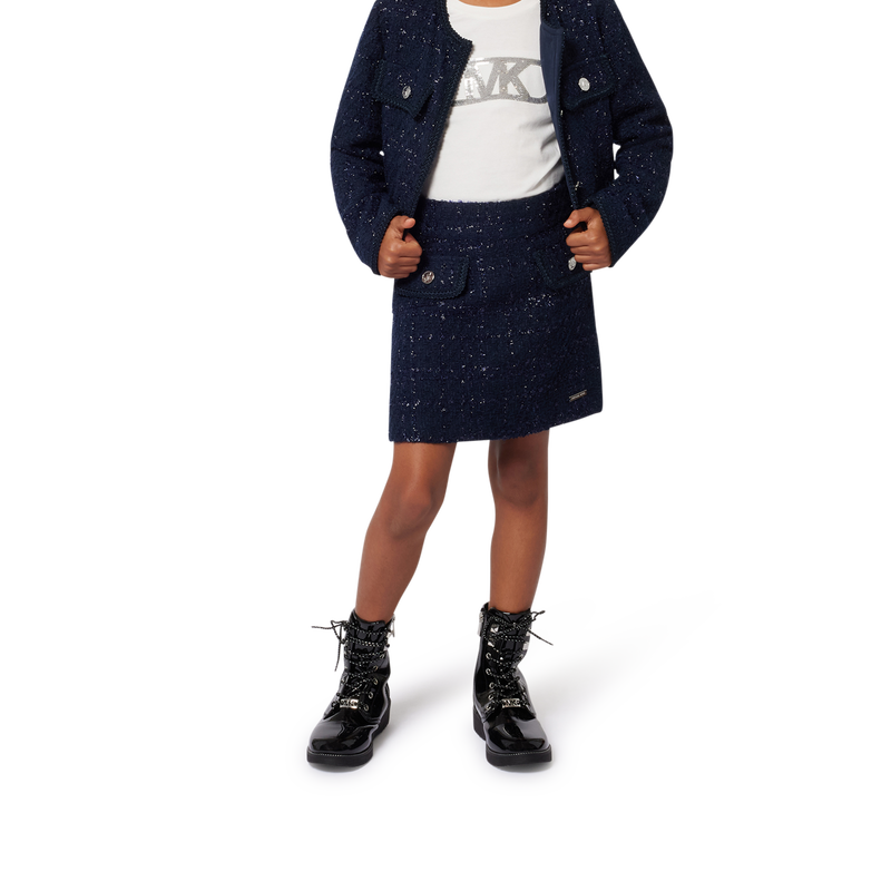 Falda corta de tweed MICHAEL KORS 
                        NI&Ntilde;A