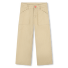 Pantal&oacute;n acampanado de algod&oacute;n KENZO KIDS 
                    NI&Ntilde;A