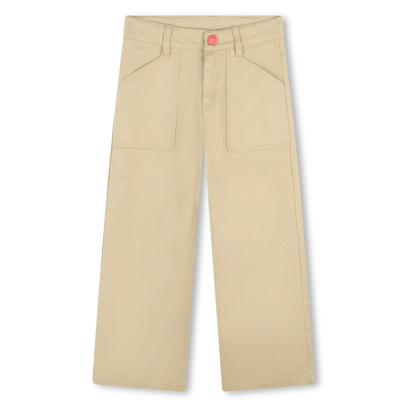 Pantal&oacute;n acampanado de algod&oacute;n KENZO KIDS 
                        NI&Ntilde;A