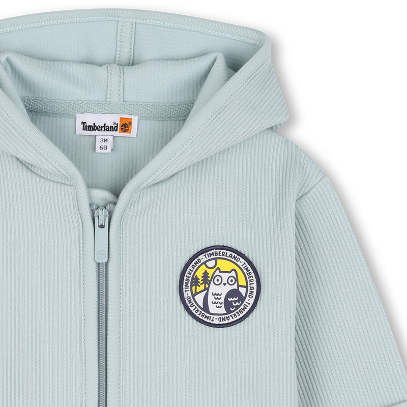 C&aacute;rdigan con capucha de canal&eacute; TIMBERLAND 
                        NI&Ntilde;O