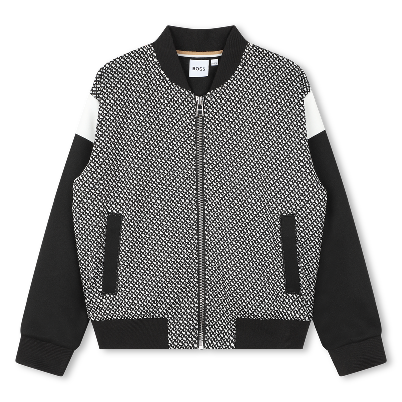 Chaqueta bicolor de cremallera BOSS 
                        NI&Ntilde;A