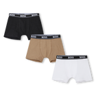 Pack de 3 calzoncillos b&oacute;xer de jersey BOSS 
                    NI&Ntilde;O