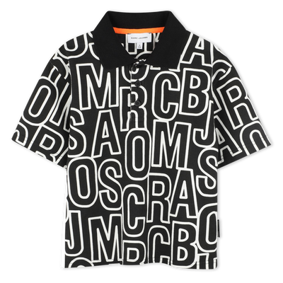 Polo con monograma estampado MARC JACOBS NI&Ntilde;O