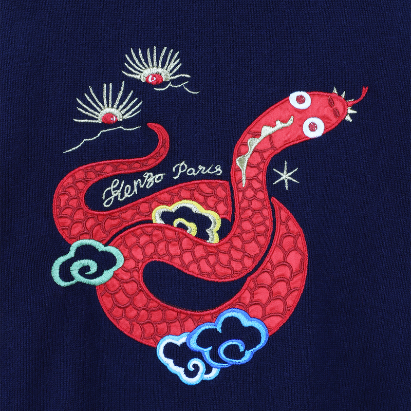 Jersey de punto con bordados KENZO KIDS 
                        NI&Ntilde;A