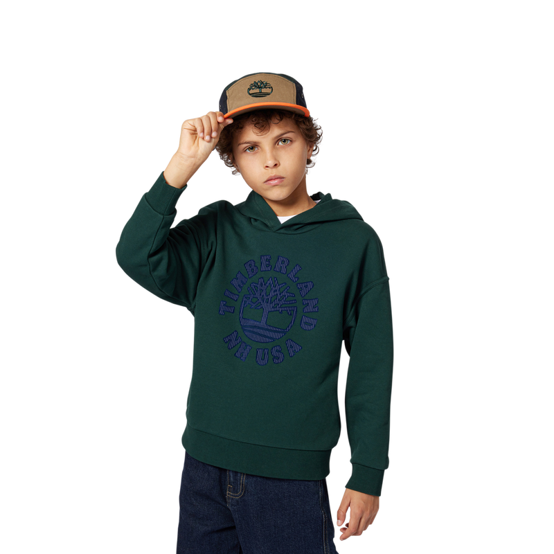 Sudadera con capucha de vell&oacute;n TIMBERLAND 
                        NI&Ntilde;O