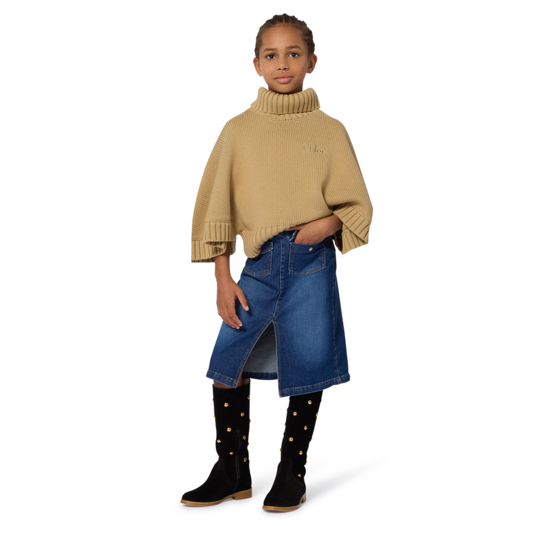 Jersey de punto de cuello alto CHLOE 
                        NI&Ntilde;A