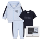 Conjunto de c&aacute;rdigan + pantal&oacute;n + camiseta, AZUL CIELO, hi-res