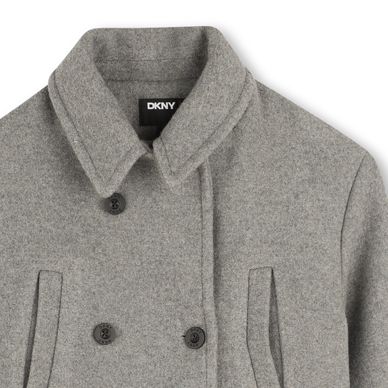 Abrigo de pa&ntilde;o de lana DKNY 
                        NI&Ntilde;A