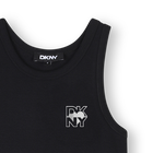 Vestido de tirantes de algod&oacute;n DKNY 
                    NI&Ntilde;A