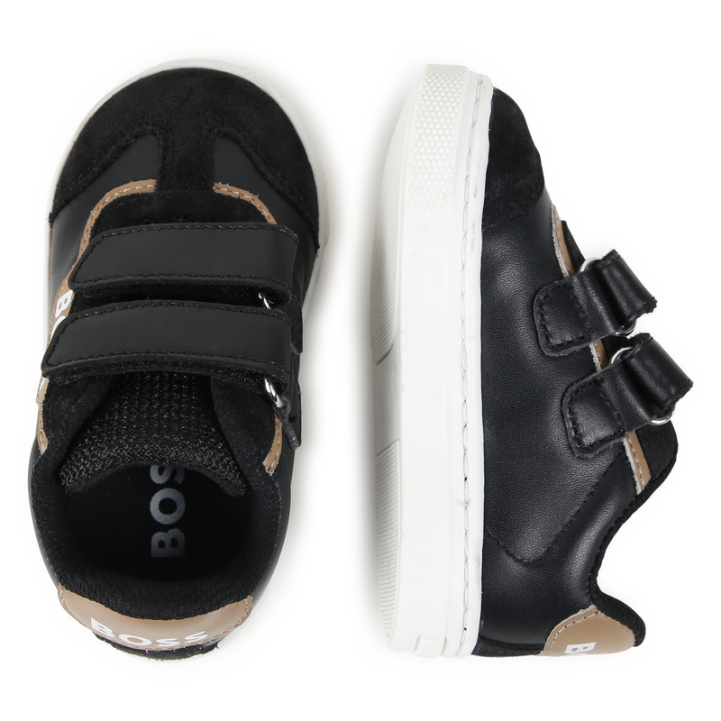 Zapatillas de piel y velcro BOSS 
                        NI&Ntilde;O