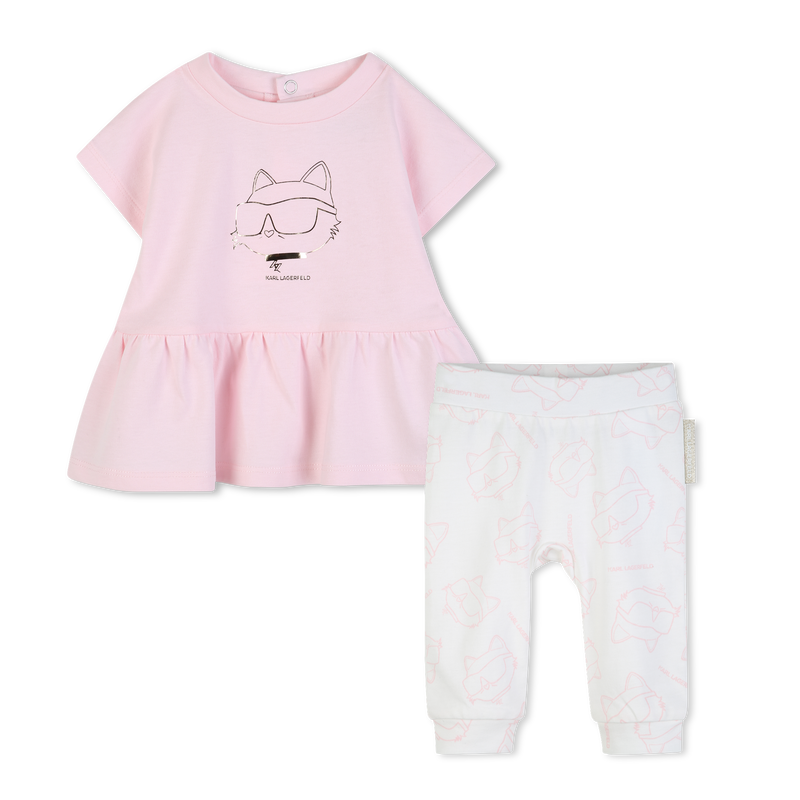 CONJUNTO DE VESTIDO Y LEGGINGS KARL LAGERFELD KIDS 
                        NI&Ntilde;A
