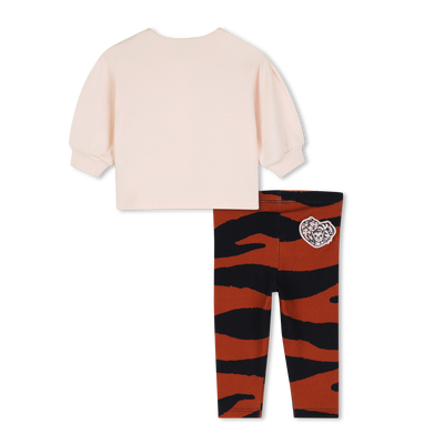 Conjunto de camiseta y leggings KENZO KIDS NI&Ntilde;A