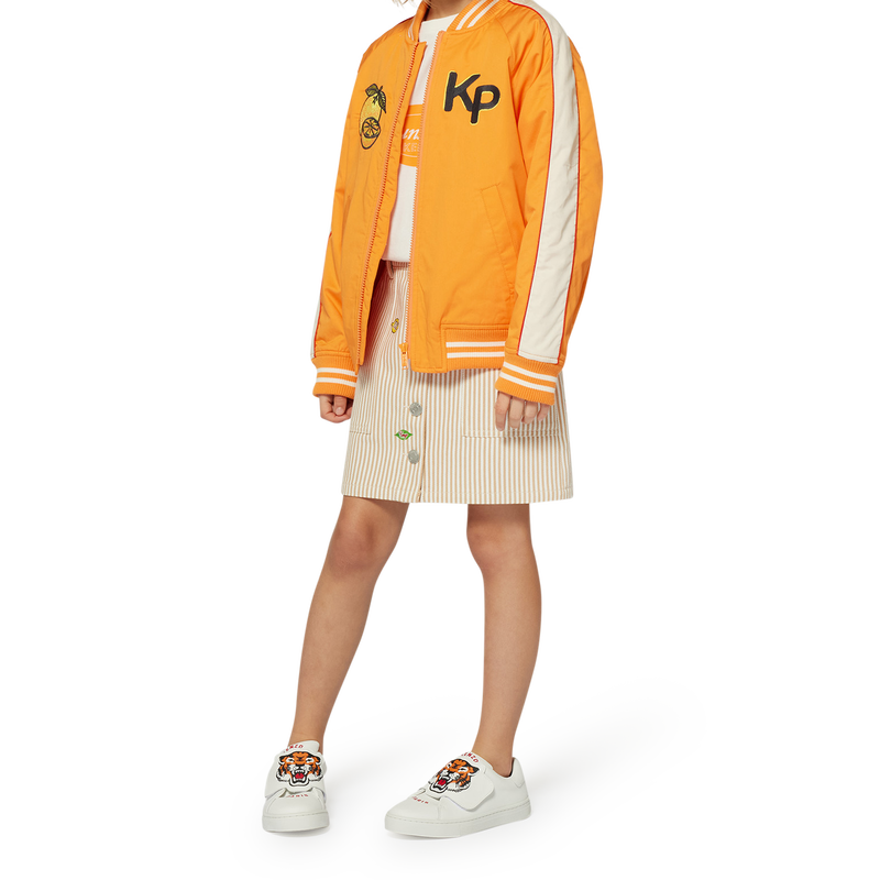 Falda de algod&oacute;n con insignias KENZO KIDS 
                        NI&Ntilde;A