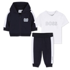Conjunto de c&aacute;rdigan + pantal&oacute;n + camiseta, MARINO, hi-res