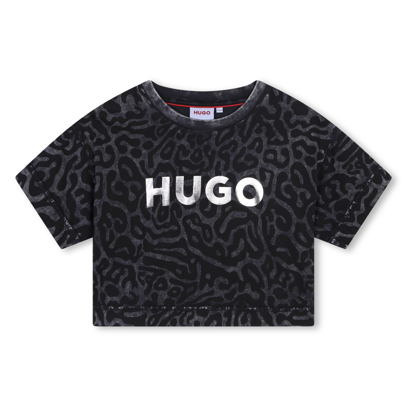 Camiseta de algod&oacute;n estampada HUGO 
                        NI&Ntilde;A