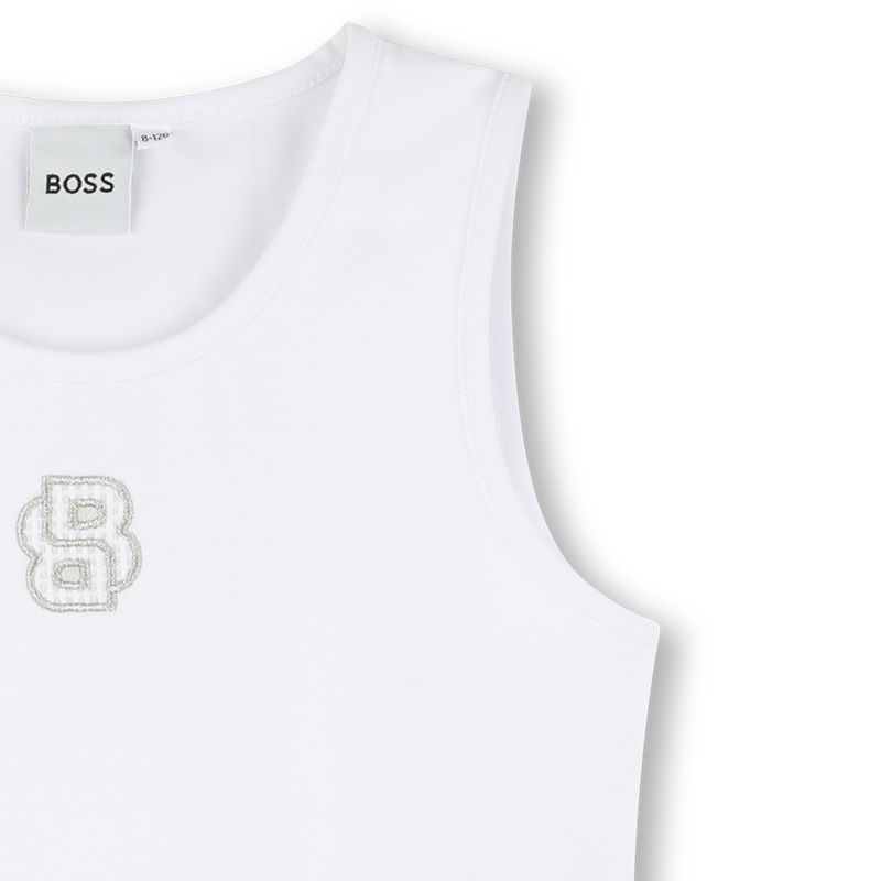 Camiseta sin mangas bordada BOSS 
                        NI&Ntilde;A