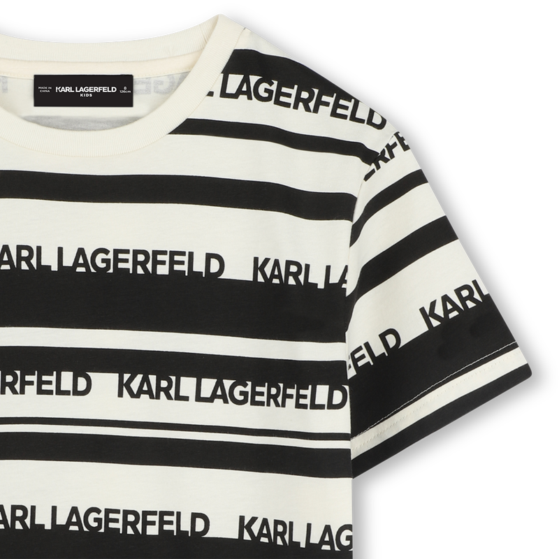 Camiseta rayas de manga corta KARL LAGERFELD KIDS 
                        NI&Ntilde;O