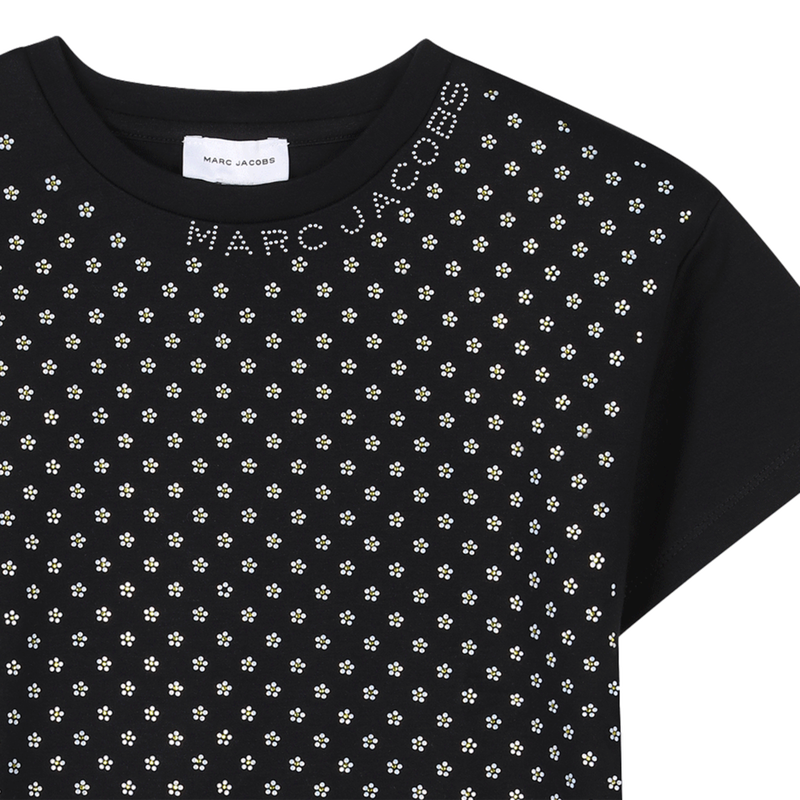 Vestido manga corta y estr&aacute;s MARC JACOBS 
                        NI&Ntilde;A