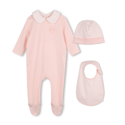 Conjunto de pijama, gorro y babero. MICHAEL KORS NI&Ntilde;A
