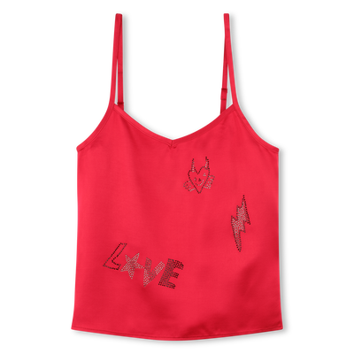 Camisola de sat&eacute;n con pedrer&iacute;a ZADIG & VOLTAIRE NI&Ntilde;A