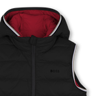 Chaqueta acolchada con capucha efecto flenn BOSS 
                    NI&Ntilde;O