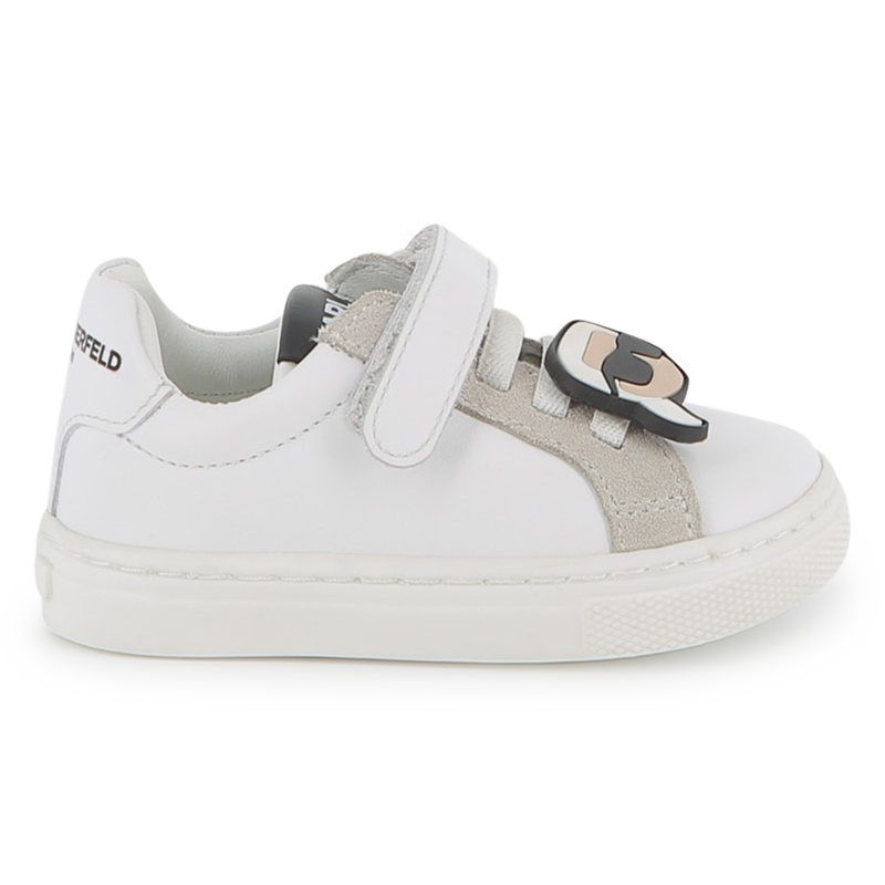 Zapatillas bajas de piel de vaca KARL LAGERFELD KIDS 
                        UNISEXO