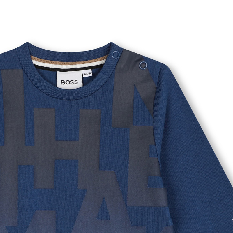 Camiseta estampado delantero BOSS 
                        NI&Ntilde;O