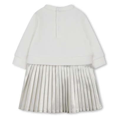 Vestido de manga larga bimaterial MICHAEL KORS NIÑA