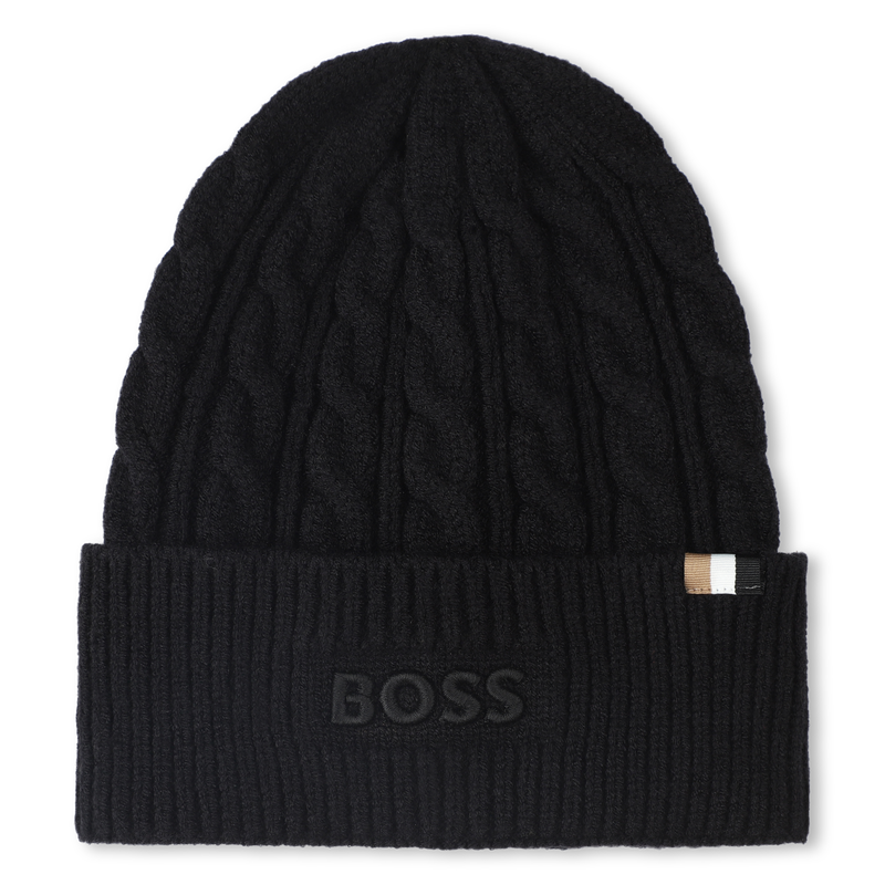 Gorro de punto trenzado BOSS 
                        NI&Ntilde;O
