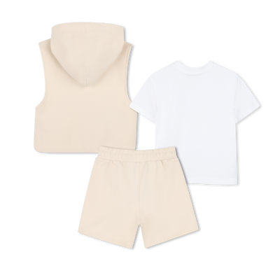 CONJUNTO CAMISETA + SUDADERA + PANTAL&Oacute;N CORTO BOSS NI&Ntilde;O