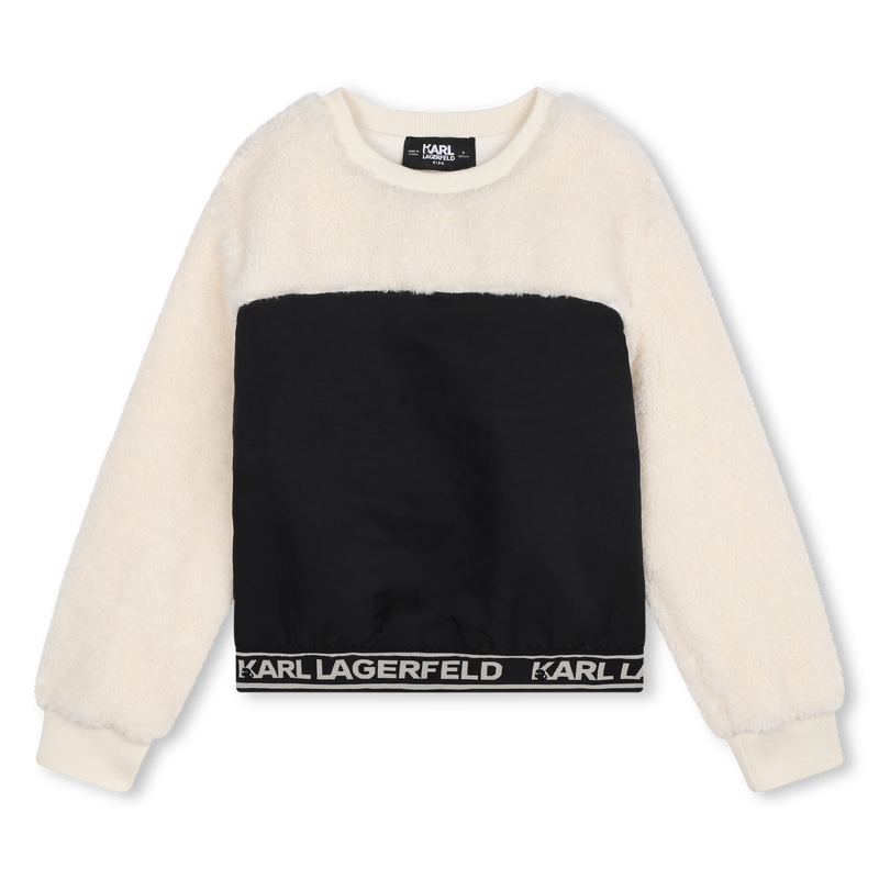 Sudadera bimateria KARL LAGERFELD KIDS 
                        NI&Ntilde;A