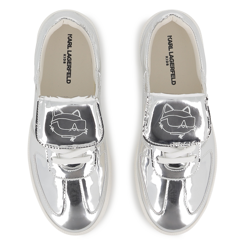 Zapatillas con efecto espejo KARL LAGERFELD KIDS 
                        NI&Ntilde;A