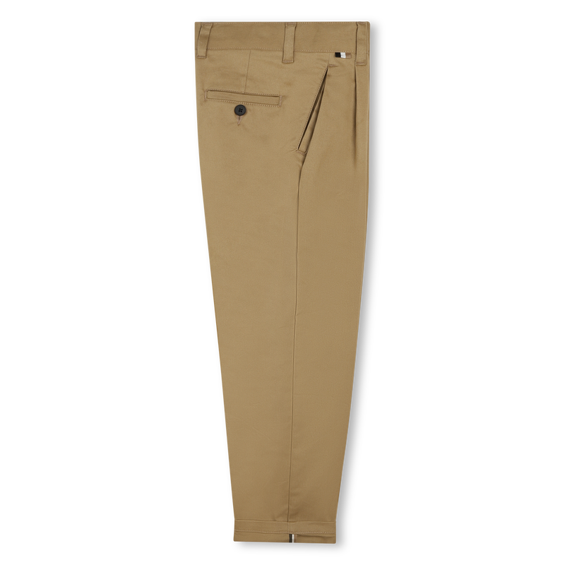 Pantal&oacute;n chino de sarga lisa BOSS 
                        NI&Ntilde;O