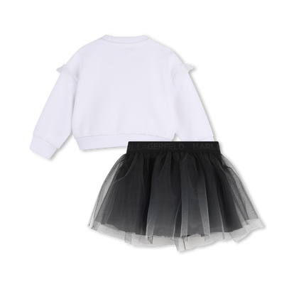 Conjunto de sudadera y falda KARL LAGERFELD KIDS NI&Ntilde;A
