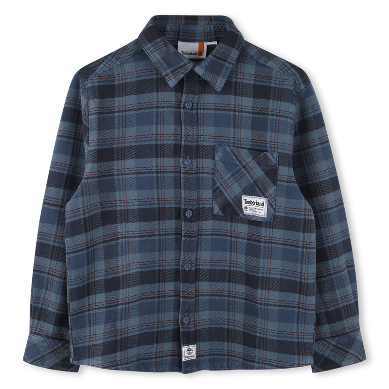 Camisa de algod&oacute;n con cuadros TIMBERLAND 
                        NI&Ntilde;O