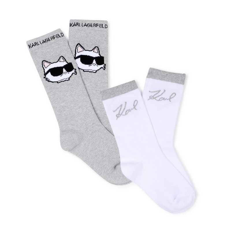 Juego de 2 pares de calcetines KARL LAGERFELD KIDS 
                        NI&Ntilde;A