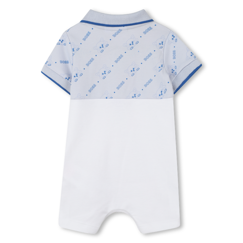 Mono corto con cuello de polo BOSS 
                        NI&Ntilde;O