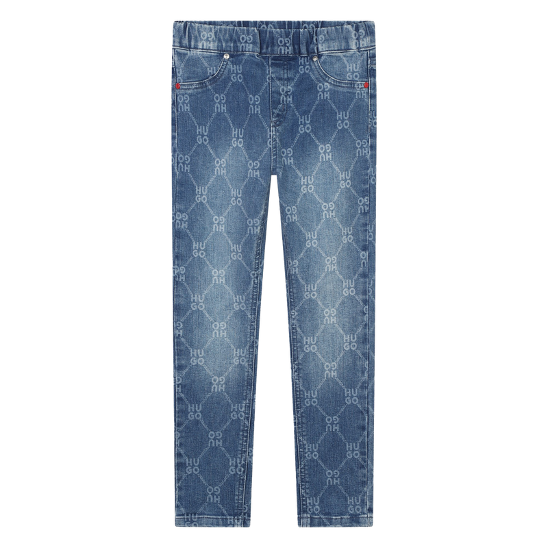 Pantal&oacute;n ajustado estampado HUGO 
                        NI&Ntilde;A