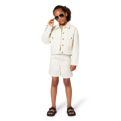 Chaqueta de sarga de algod&oacute;n MICHAEL KORS NI&Ntilde;A