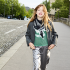 Pantal&oacute;n de pernera ancha plateado ZADIG & VOLTAIRE 
                    NI&Ntilde;A