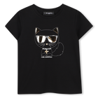 Camiseta ilustraci&oacute;n choupette, NEGRO, hi-res
