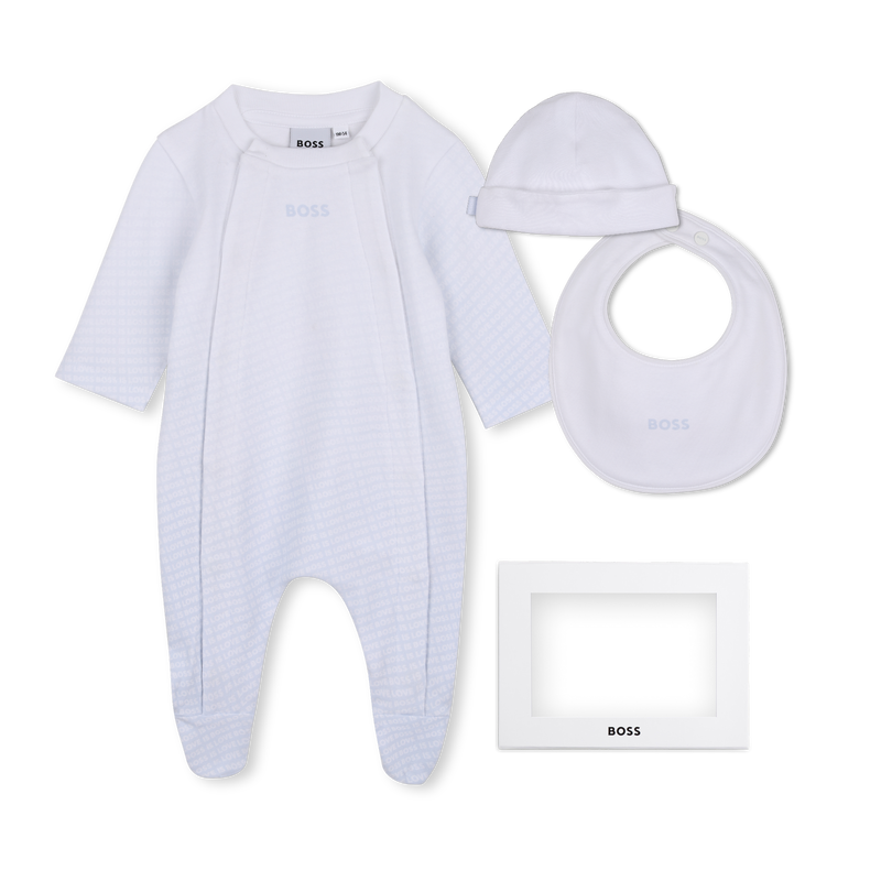 Conjunto de pijama, gorro y babero. BOSS 
                        NI&Ntilde;O