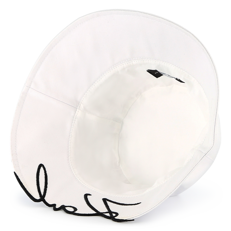 Gorro bordado de algod&oacute;n KARL LAGERFELD KIDS 
                        NI&Ntilde;A