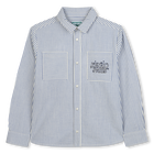 Camisa de algod&oacute;n a rayas KENZO KIDS 
                    NI&Ntilde;O